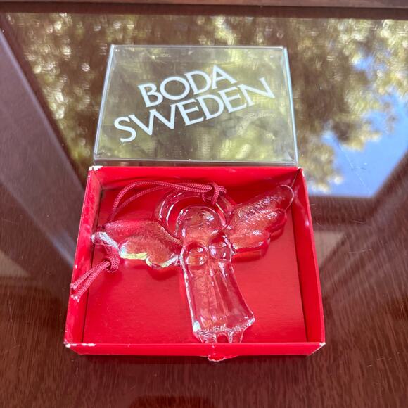 Vintage Boda Sweden Glass Angel Ornament in Original Box - Picture 10 of 12